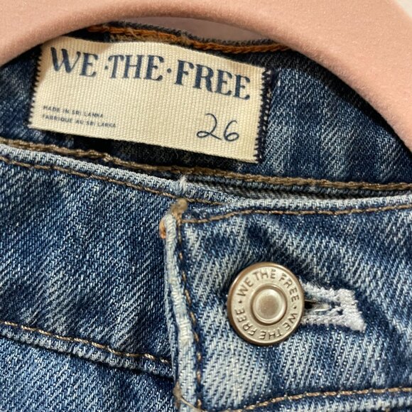 NWT $148 We The Free Slade Slim Selvedge Jean Current On Free People Sz 26 - Picture 9 of 16